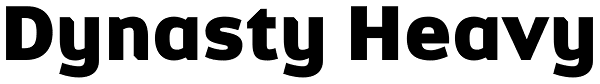 Dynasty Heavy Font