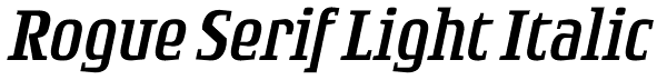 Rogue Serif Light Italic Font