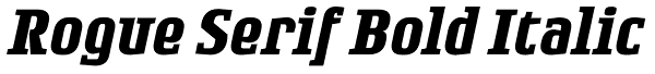 Rogue Serif Bold Italic Font