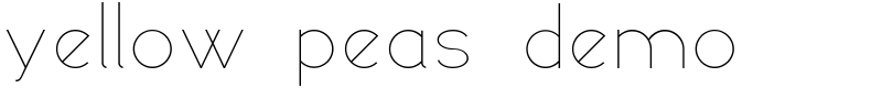 yellow peas demo Font