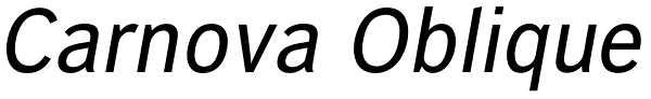 Carnova Oblique Font