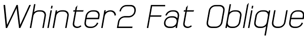 Whinter2 Fat Oblique Font