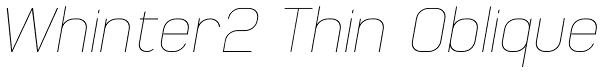 Whinter2 Thin Oblique Font