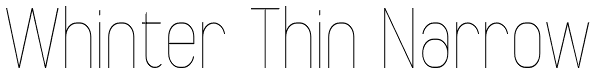 Whinter Thin Narrow Font