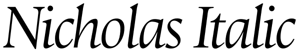 Nicholas Italic Font