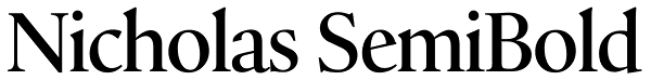 Nicholas SemiBold Font