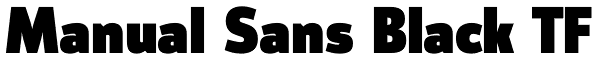 Manual Sans Black TF Font