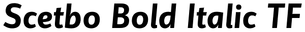 Scetbo Bold Italic TF Font