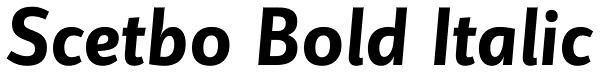 Scetbo Bold Italic Font