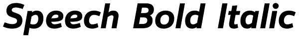 Speech Bold Italic Font