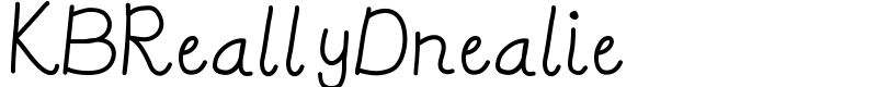 KBReallyDnealie Font