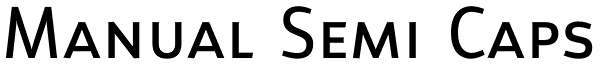 Manual Semi Caps Font