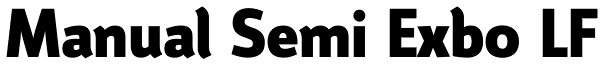 Manual Semi Exbo LF Font