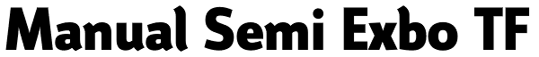 Manual Semi Exbo TF Font