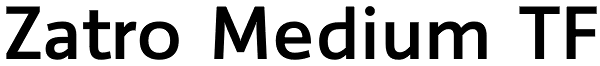 Zatro Medium TF Font