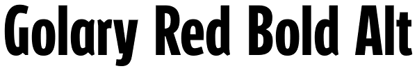 Golary Red Bold Alt Font