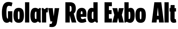 Golary Red Exbo Alt Font