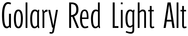 Golary Red Light Alt Font