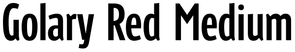 Golary Red Medium Font