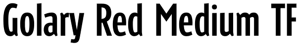 Golary Red Medium TF Font