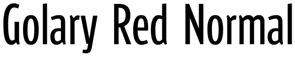 Golary Red Normal Font