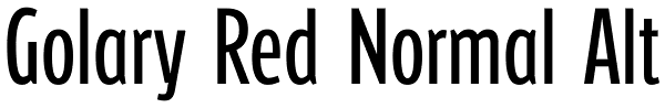 Golary Red Normal Alt Font