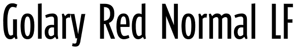 Golary Red Normal LF Font