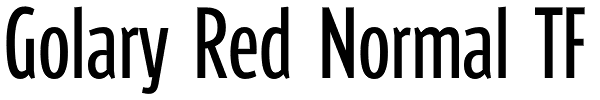 Golary Red Normal TF Font