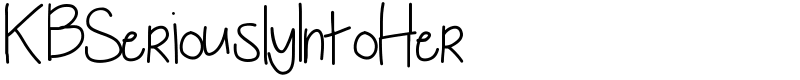 KBSeriouslyIntoHer Font