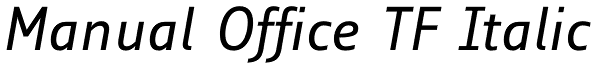 Manual Office TF Italic Font