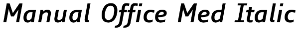 Manual Office Med Italic Font