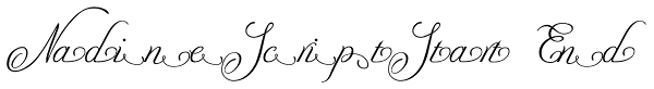 Nadine Script Start End Font