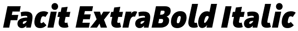 Facit ExtraBold Italic Font