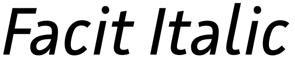 Facit Italic Font