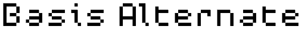 Basis Alternate Font