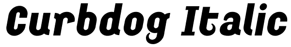 Curbdog Italic Font