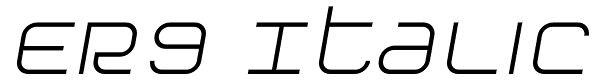 ER9 Italic Font