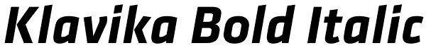 Klavika Bold Italic Font