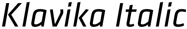 Klavika Italic Font