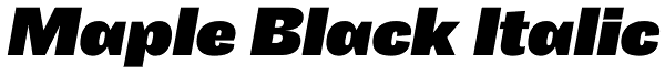 Maple Black Italic Font