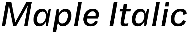 Maple Italic Font