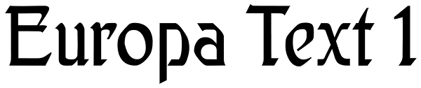 Europa Text 1 Font