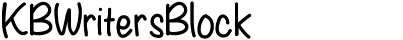 KBWritersBlock Font