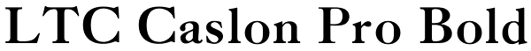 LTC Caslon Pro Bold Font