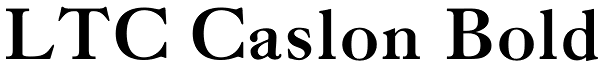 LTC Caslon Bold Font