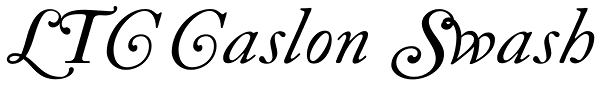 LTC Caslon Swash Font