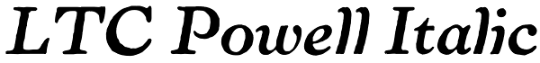 LTC Powell Italic Font