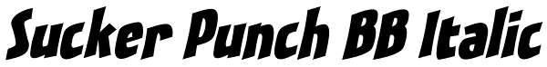 Sucker Punch BB Italic Font