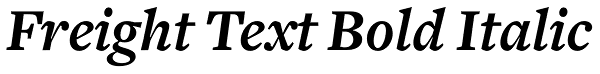 Freight Text Bold Italic Font