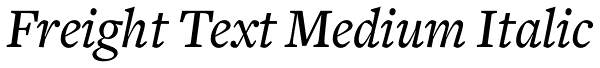Freight Text Medium Italic Font